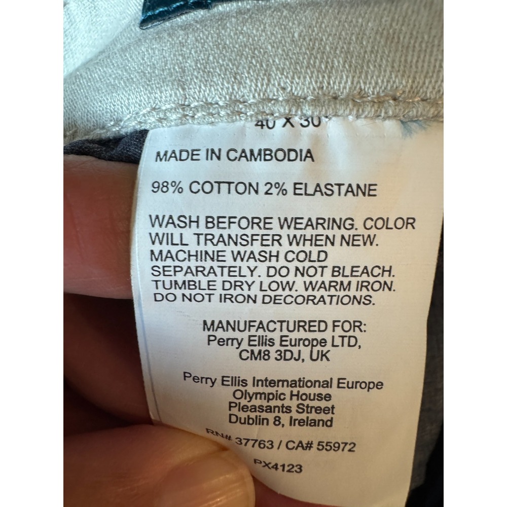 NEW Perry Ellis Anywhere Pants Men's 40x30 Stretch Slim Fit Stone MSRP $89.50 - Picture 9 of 11
